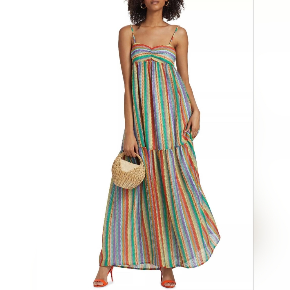 Amanda Uprichard Multicolor Striped Maxi Dress - Picture 2 of 11